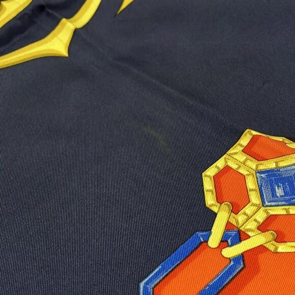 Auth Cartier - Pink Orange Multi Scarf - Picture 7 of 7